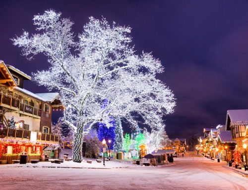 Photo of the Moment: The Lights of Downtown Leavenworth at Dawn